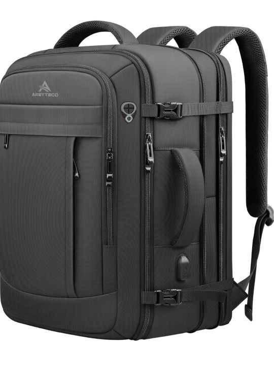 60L Extra Large Travel Laptop Backpack,3XL Expandable Carry On Backpack for Men, Big Capacity Heavy Duty Business Suitcase Daypack Bag Fits 18.4-19 In