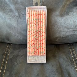 New 16 Pack Birthday Cake Cherry Candles & Holders 