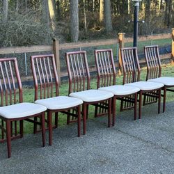 Mid century modern Danish Rosewood Bentwood Dining Chairs