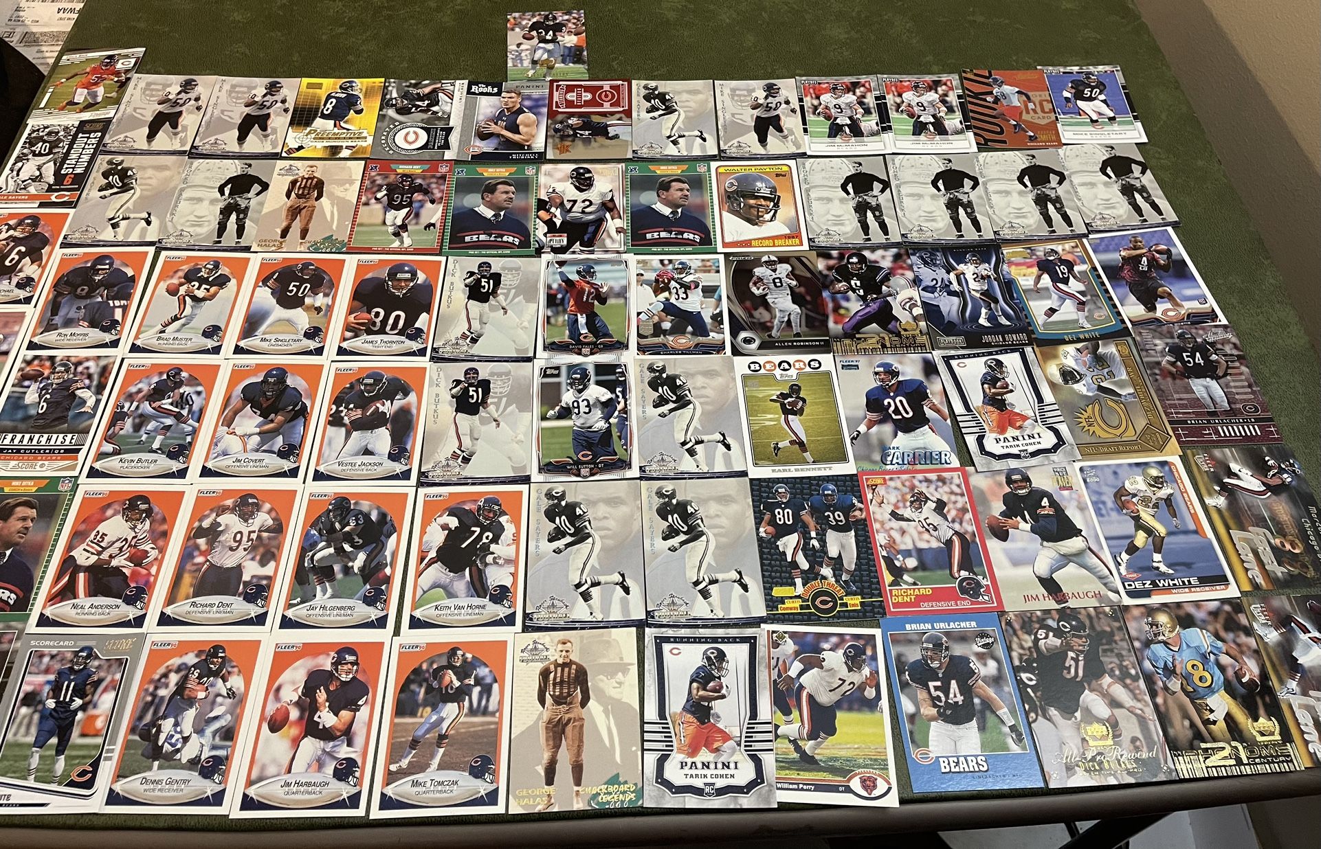 Lot of 80 Chicago Bears Football Cards