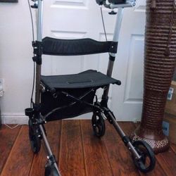 Stand Up Rollator Walker With Seat Hand Brakes