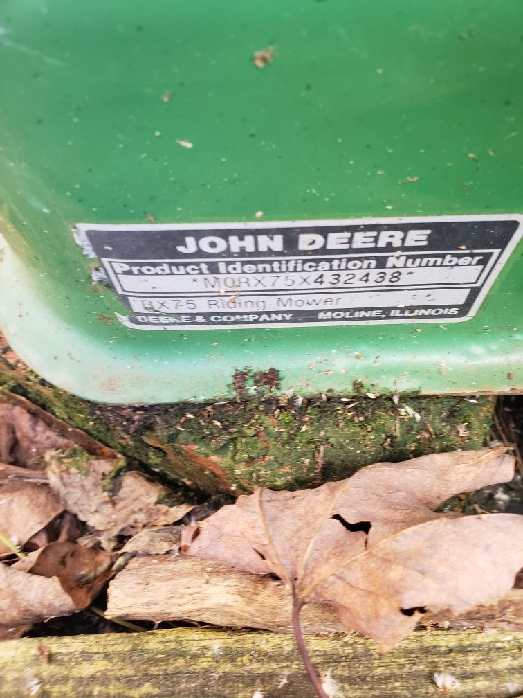 John Deere mower tractor parts