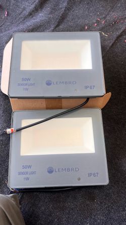Two 50W SENSOR LIGHT 110V LEMBRD IP67 50W SENSOR LIGHT 110V LEMBRD IP 67