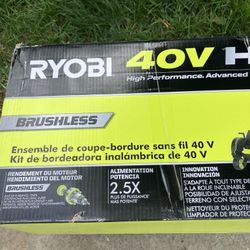 RYOBI 40V HP Brushless 9 in. Cordless Edger with 4.0 Ah Battery and Charger