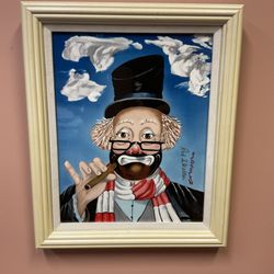 Red Skelton “Another Day” Painted on Porcelain
