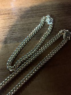 24” Miami Gold Over 925 Sterling Silver Italy