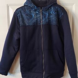 Boys Zip-Up Navy Blue Hoodie Jacket Size XXL