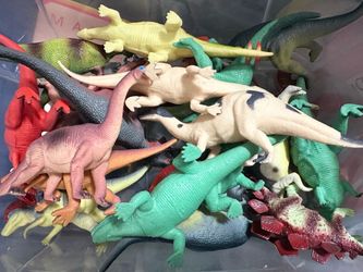 Lot of 20 Hard Plastic Dinosaurs