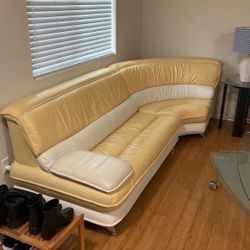 4 Piece Rearrangable Leather Couch Set