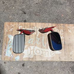 91-98 Silverado Mirrors Painted Red And Chrome Mirrors 