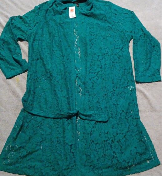 Women's Size 2XLARGE TORRID brand New Tags Green Robe 