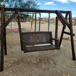 HAND-MADE PORCH WOOD SWING FOR SALE