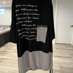 Italy Tunic Black And White Size L/XL