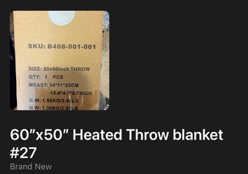 Heated Throw Blanket 50x60 Inch