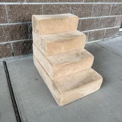 Pet Stairs - Foam Steps for Small Dogs or Cats - 4-Step Design with Removable Cover - Non-Slip Dog Staircase for Home and Vehicle by PETMAKER 