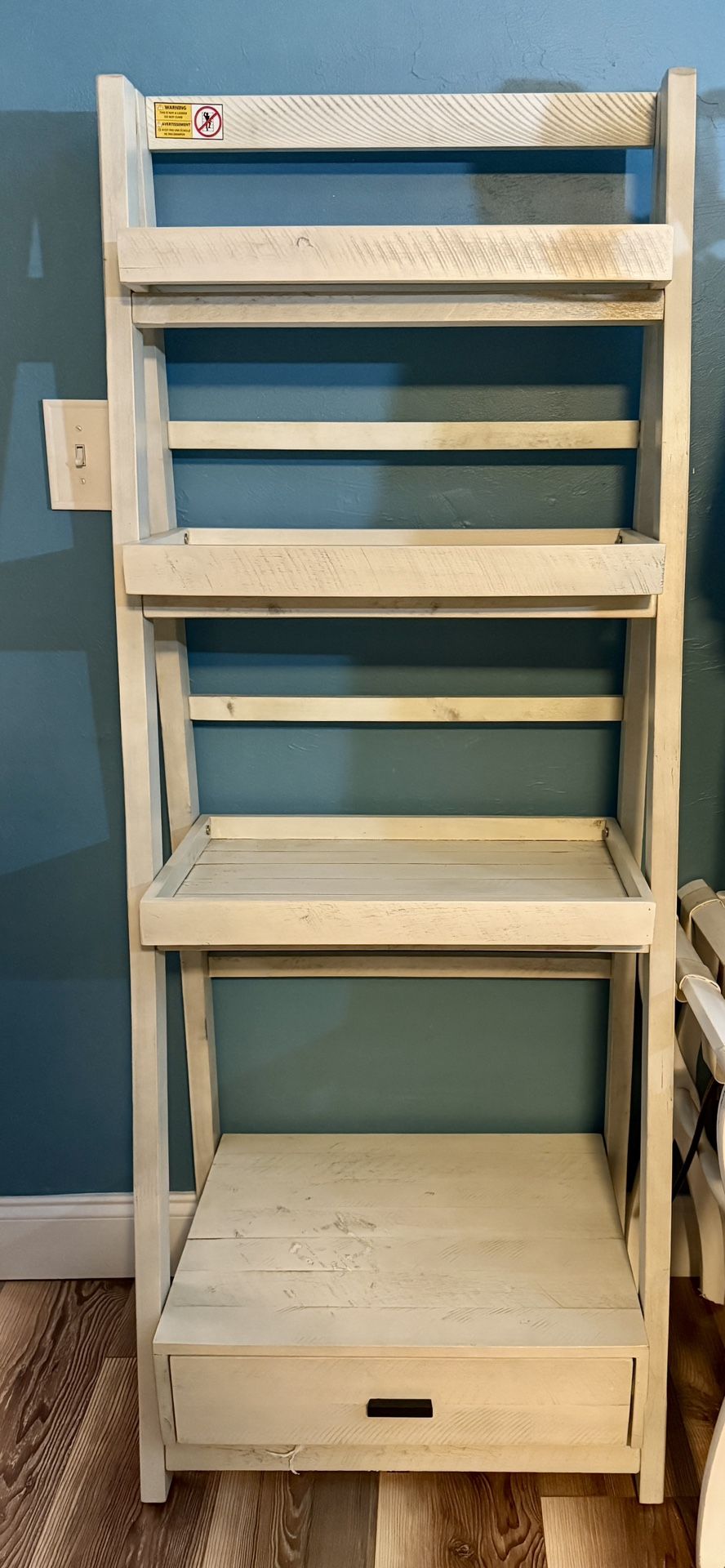 Wood Shelves With Drawer