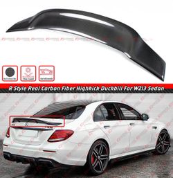 17-23 MERCEDES BENZ E-CLASS R STYLE HIGHKICK CARBON FIBER TRUNK SPOILER