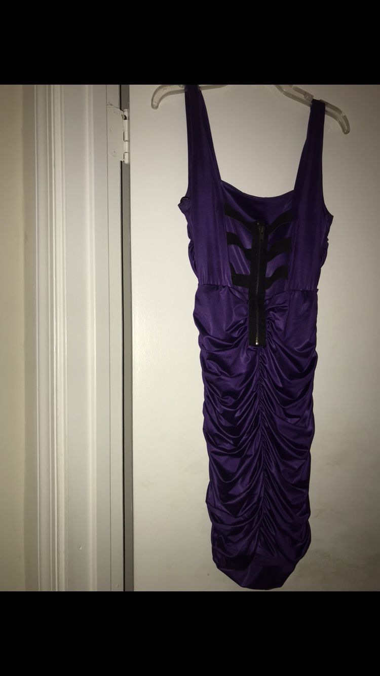 Purple club or going out dress size (s)
