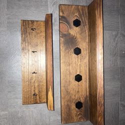 Entry Way Coat Hanger Ledge And Key Hanger Set 