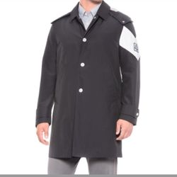 NWT Moncler Gamma blue rain coat