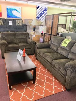 Brand New Sofa Loveseat Set W/ Nailhead Trim! $50 Down Takes It Home Today!