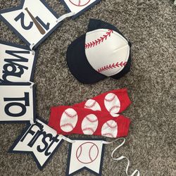 Baseball Smash Cake 6 Months Baby