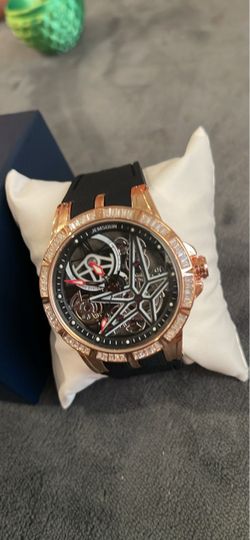 Jemsoun Skeleton Dial Rose Gold Watch