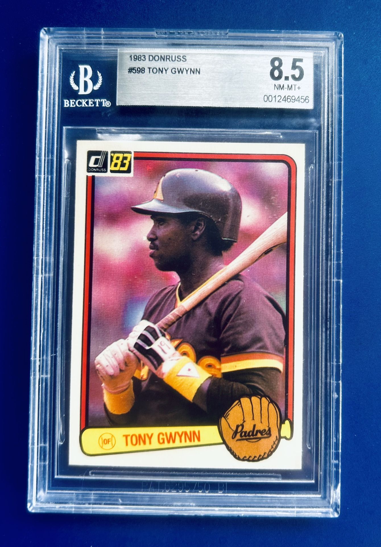 1983 Donruss Tony Gwynn Rookie Baseball Card Graded Beckett 8.5