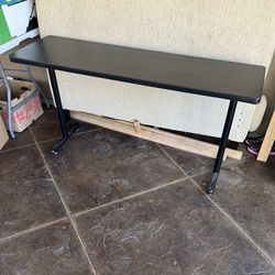 Heavy Duty Black Folding Table Works Perfect