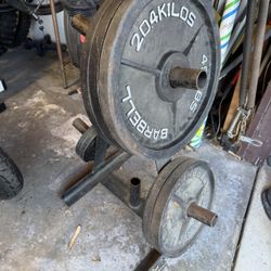 Olympic weight plates with tree 