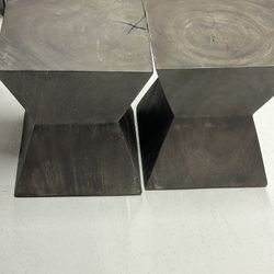 Restoration Hardware square side tables