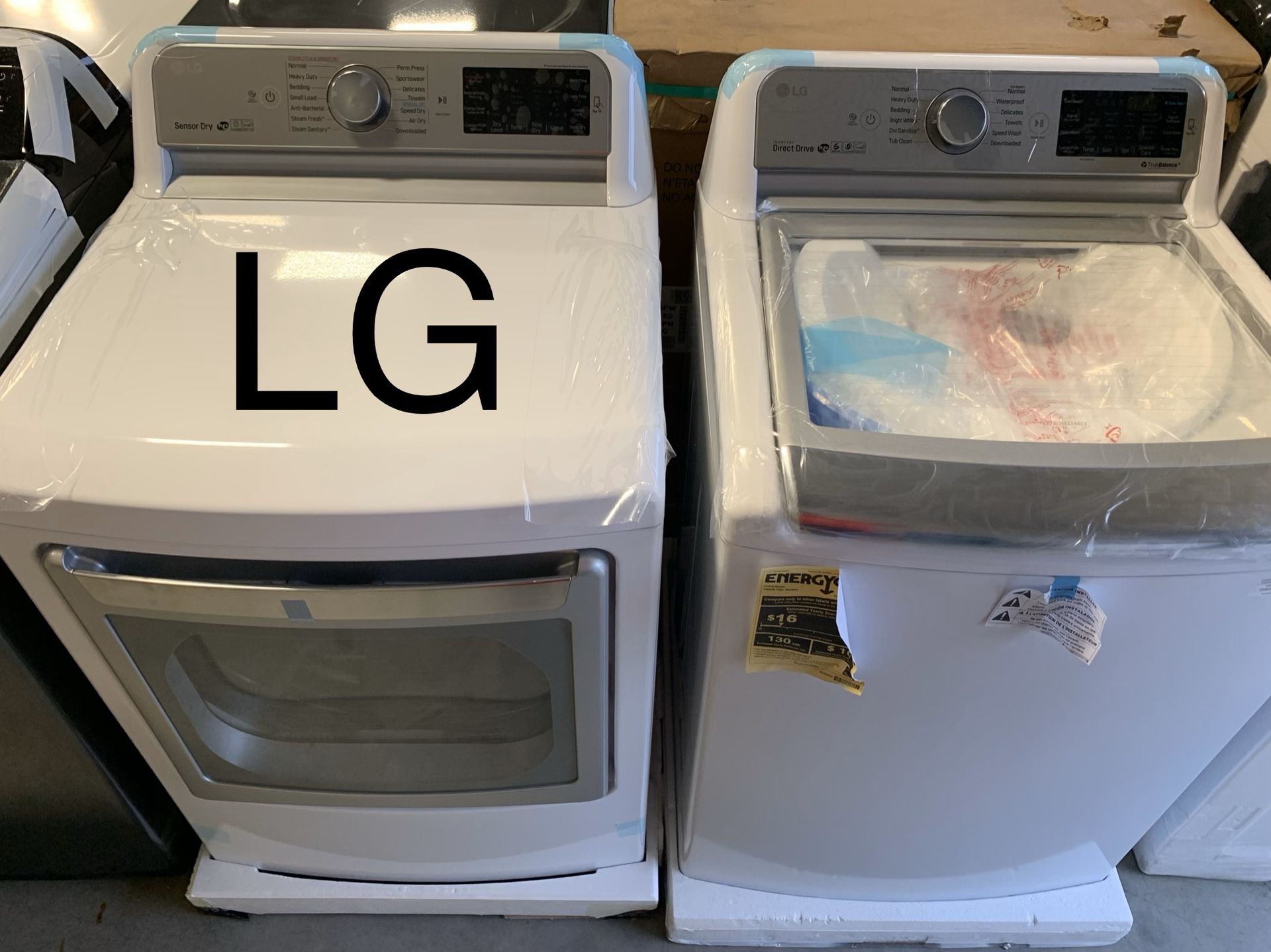 BRAND NEW LG WASHER AND DRYER