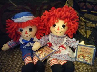 Raggedy Ann and Andy dolls brand new with tags! Circa 2012