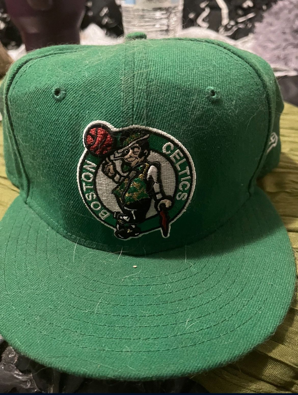 Men Green And White Boston Celtics Fitted 