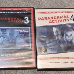 Paranormal Activity DVD Lot Of 4  Ghost Scary Demons 1 2 
