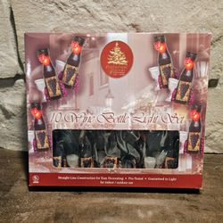 *NIB* Vintage Enchanted Forest "10 Wine Bottle Light Set"
