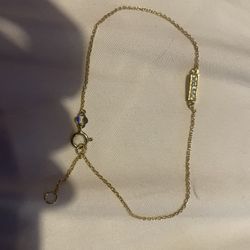 9” +1” Gold Over 925 Sterling Silver Bracelet/anklet