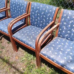 FIVE MATCHING LOBBY CHAIRS 
