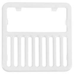 GSW FS-T1/2 Cast Iron Porcelain Floor Sink Top Grate with Ceramic Surface, 9-⅜” x 9-⅜” x 1-¼” - Perfect for Restaurant, Bar, Buffet