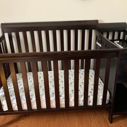 Mini Crib and Changer Combo