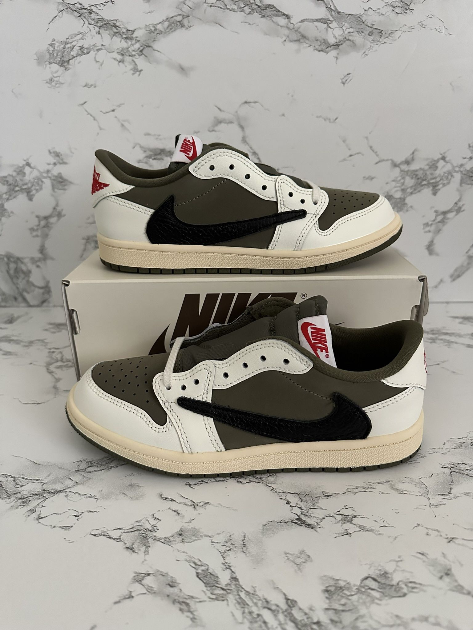 Air Jordan 1 Retro Low OG SP Travis Scott Medium Olive (PS) DO5442-200 Size 2Y