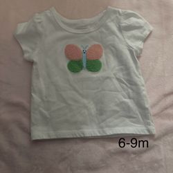 Size:6-9m, Butterfly T-Shirt 
