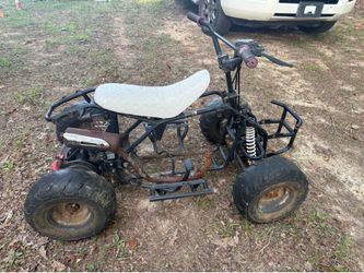 Loncin 110cc quad frame with newly upholstered seat