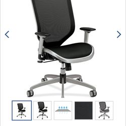 HON® Boda™ High-Back Ergonomic Mesh Task Chair, Black