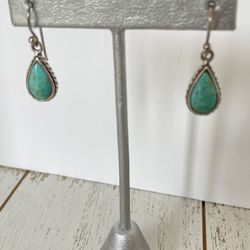 Silver  925  With  Turquoise  Stone  Earrings  
