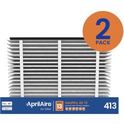 AprilAire 413 Replacement Filter for AprilAire Whole House Air Purifiers - MERV 13, Healthy Home Allergy, 16x25x4 Air Filter (Pack of 2)