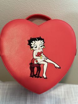 Betty Boop Red Faux Leather Heart Shaped Keepsake Box