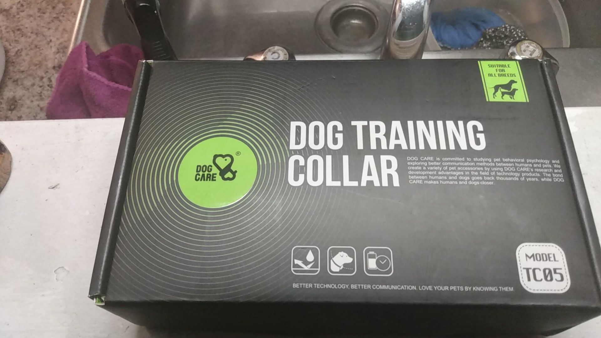 Dog training collar