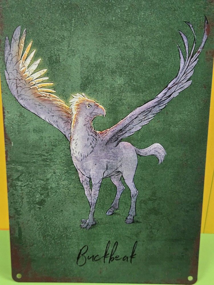 Harry Potter Buckbeak Sign Tin Magical Creature 8"x12"