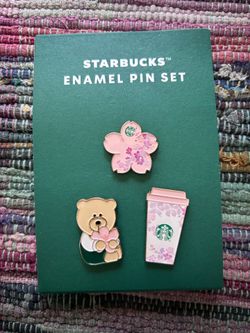 Starbucks cherry blossom collection pin set